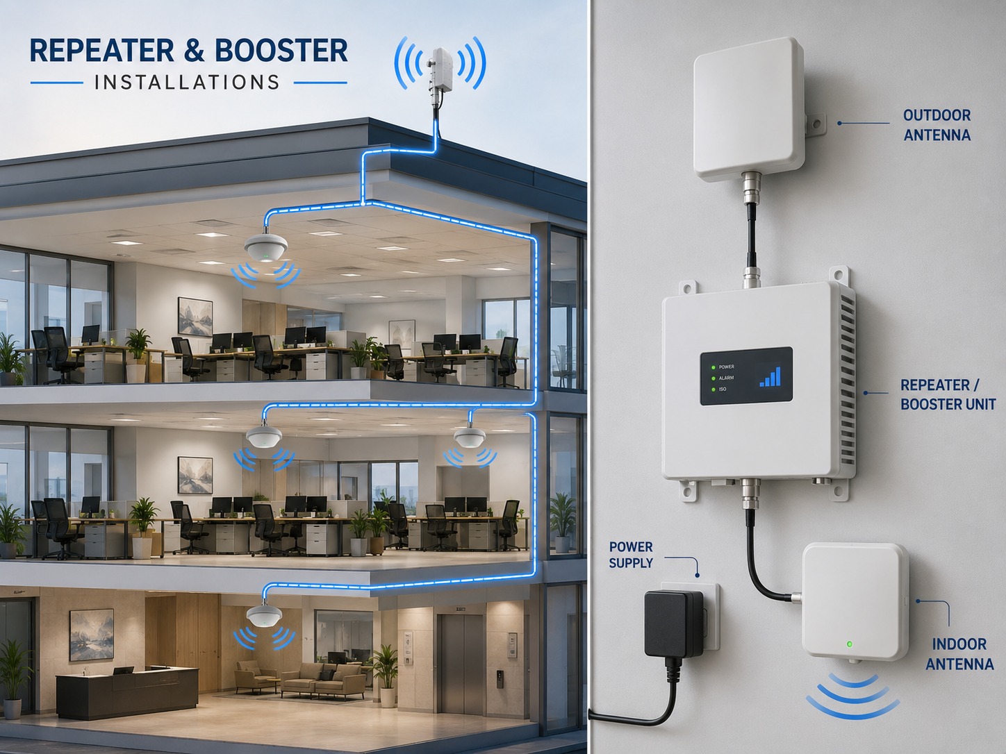 Repeater and booster installations